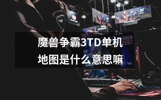 魔兽争霸3TD单机地图是什么意思嘛-第1张-游戏信息-龙启网