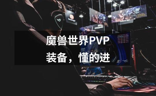 魔兽世界PVP装备,懂的进-第1张-游戏信息-龙启网