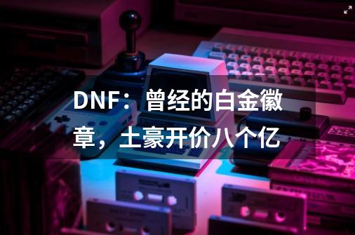 DNF:曾经的白金徽章,土豪开价八个亿-第1张-游戏信息-龙启网
