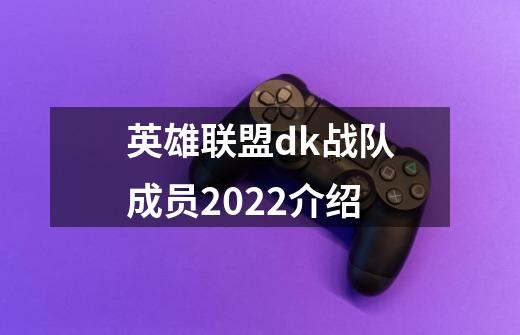 英雄联盟dk战队成员2022介绍-第1张-游戏信息-龙启网