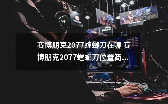 赛博朋克2077螳螂刀在哪 赛博朋克2077螳螂刀位置简述-第1张-游戏信息-龙启网