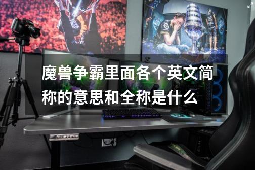 魔兽争霸里面各个英文简称的意思和全称是什么-第1张-游戏信息-龙启网
