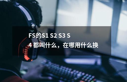 FS的S1 S2 S3 S4 都叫什么,在哪用什么换-第1张-游戏信息-龙启网