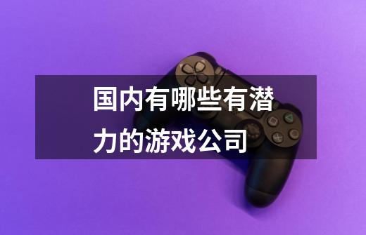 国内有哪些有潜力的游戏公司-第1张-游戏信息-龙启网