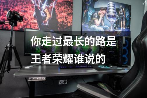 你走过最长的路是王者荣耀谁说的-第1张-游戏信息-龙启网