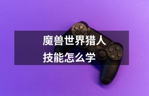 魔兽世界猎人技能怎么学-第1张-游戏信息-龙启网