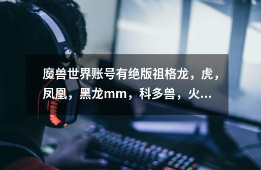 魔兽世界账号有绝版祖格龙,虎,凤凰,黑龙mm,科多兽,火鹰,平台鸡,无头,神圣云端玛瑙龙,白毛犀牛-第1张-游戏信息-龙启网