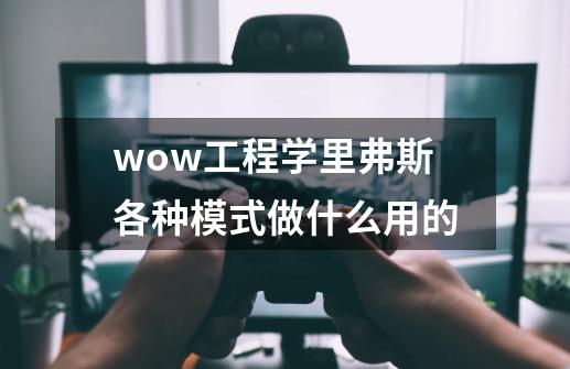 wow工程学里弗斯各种模式做什么用的-第1张-游戏信息-龙启网