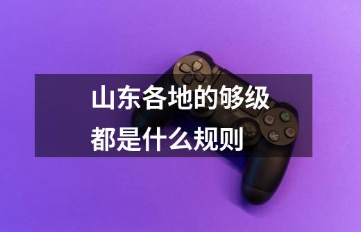 山东各地的够级都是什么规则-第1张-游戏信息-龙启网