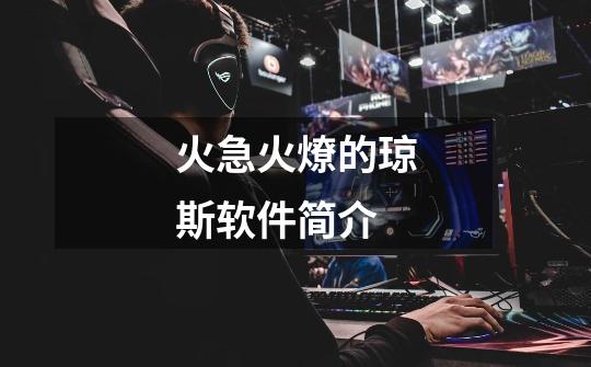 火急火燎的琼斯软件简介-第1张-游戏信息-龙启网