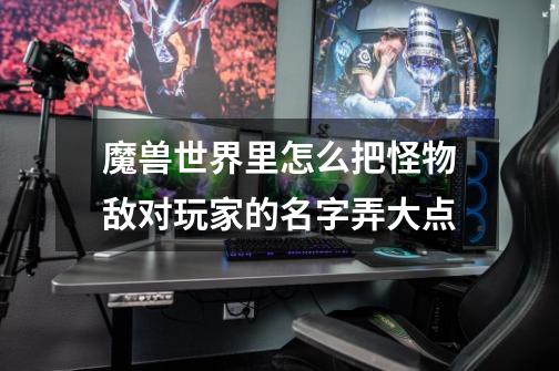 魔兽世界里怎么把怪物敌对玩家的名字弄大点-第1张-游戏信息-龙启网