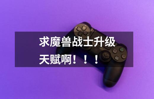 求魔兽战士升级天赋啊！！！-第1张-游戏信息-龙启网
