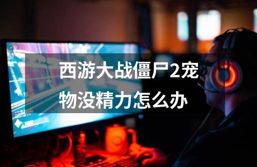 西游大战僵尸2宠物没精力怎么办-第1张-游戏信息-龙启网