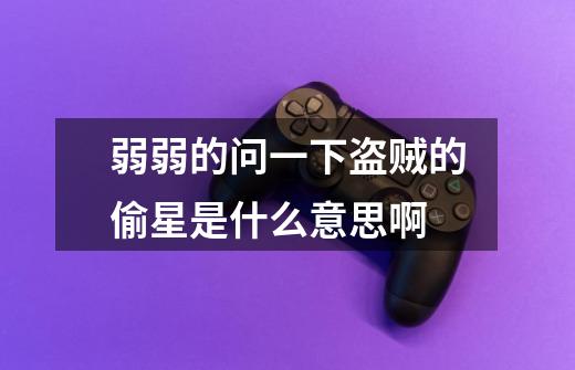 弱弱的问一下盗贼的偷星是什么意思啊-第1张-游戏信息-龙启网
