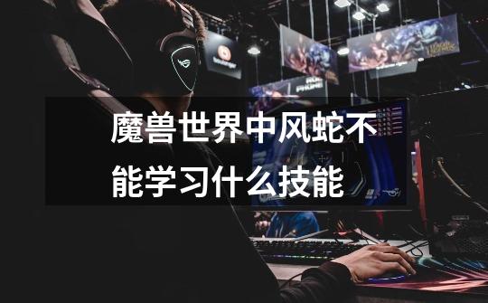 魔兽世界中风蛇不能学习什么技能-第1张-游戏信息-龙启网