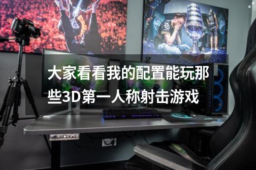 大家看看我的配置能玩那些3D第一人称射击游戏-第1张-游戏信息-龙启网