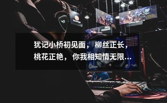 犹记小桥初见面, 柳丝正长, 桃花正艳, 你我相知情无限, 云也淡淡,风也倦倦。 这是出自哪首歌的歌词-第1张-游戏信息-龙启网