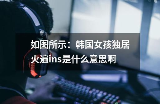 如图所示:韩国女孩独居火遍ins是什么意思啊-第1张-游戏信息-龙启网