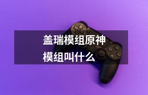 盖瑞模组原神模组叫什么-第1张-游戏信息-龙启网