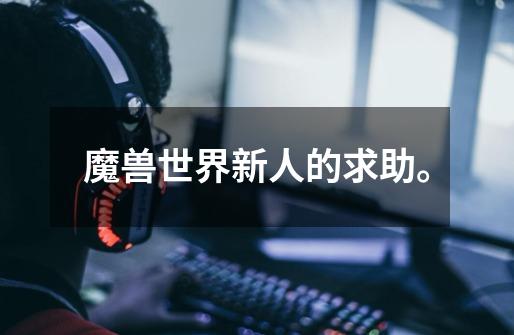 魔兽世界新人的求助。-第1张-游戏信息-龙启网