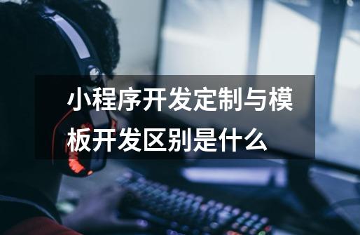 小程序开发定制与模板开发区别是什么-第1张-游戏信息-龙启网
