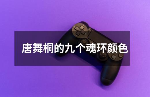唐舞桐的九个魂环颜色-第1张-游戏信息-龙启网