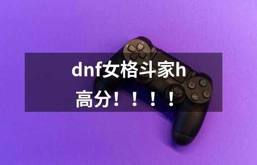 dnf女格斗家h 高分!!!!-第1张-游戏信息-龙启网