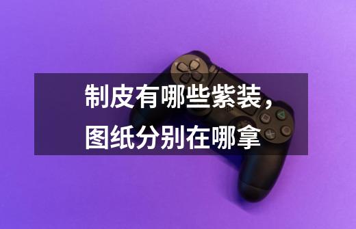 制皮有哪些紫装,图纸分别在哪拿-第1张-游戏信息-龙启网