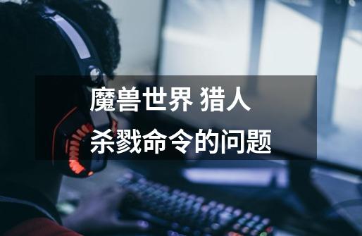 魔兽世界 猎人杀戮命令的问题-第1张-游戏信息-龙启网