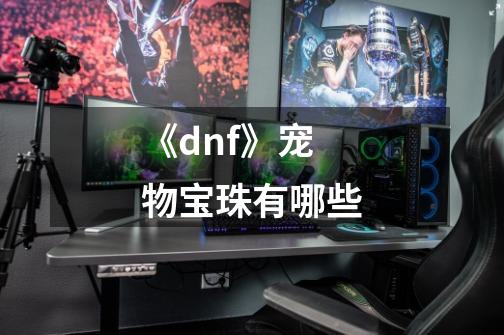《dnf》宠物宝珠有哪些-第1张-游戏信息-龙启网