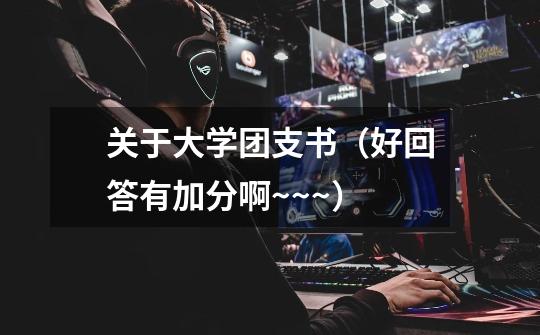 关于大学团支书(好回答有加分啊~~~)-第1张-游戏信息-龙启网