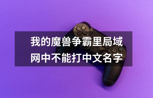 我的魔兽争霸里局域网中不能打中文名字-第1张-游戏信息-龙启网