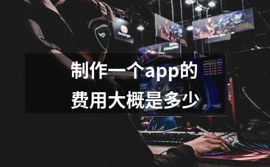 制作一个app的费用大概是多少-第1张-游戏信息-龙启网