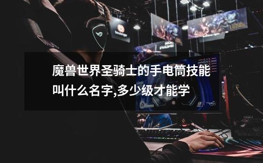 魔兽世界圣骑士的手电筒技能叫什么名字,多少级才能学-第1张-游戏信息-龙启网