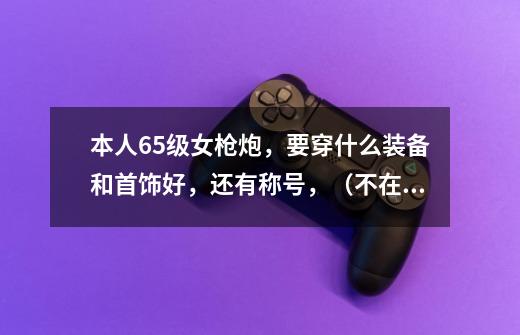 本人65级女枪炮,要穿什么装备和首饰好,还有称号,(不在乎钱)-第1张-游戏信息-龙启网