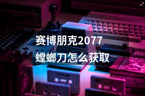 赛博朋克2077螳螂刀怎么获取-第1张-游戏信息-龙启网