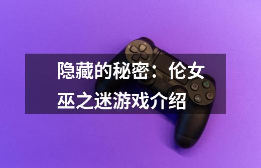隐藏的秘密:伦女巫之迷游戏介绍-第1张-游戏信息-龙启网
