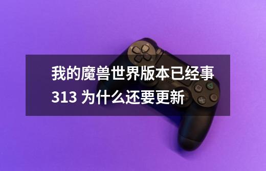 我的魔兽世界版本已经事3.13 为什么还要更新-第1张-游戏信息-龙启网