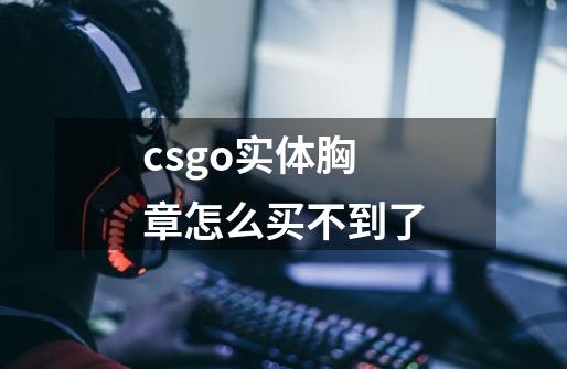 csgo实体胸章怎么买不到了-第1张-游戏信息-龙启网