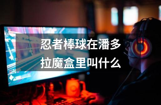 忍者棒球在潘多拉魔盒里叫什么-第1张-游戏信息-龙启网