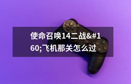 使命召唤14二战 飞机那关怎么过-第1张-游戏信息-龙启网