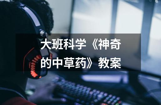 大班科学《神奇的中草药》教案-第1张-游戏信息-龙启网