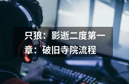 只狼:影逝二度第一章:破旧寺院流程-第1张-游戏信息-龙启网