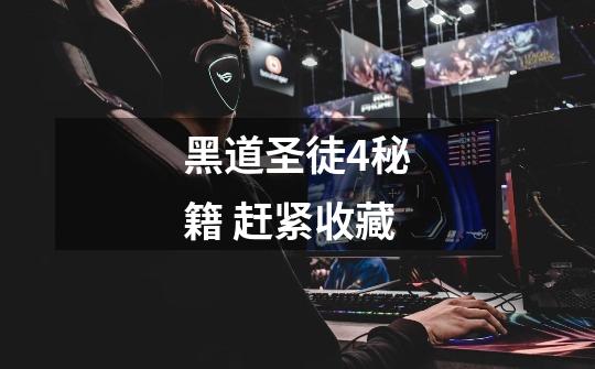 黑道圣徒4秘籍 赶紧收藏-第1张-游戏信息-龙启网