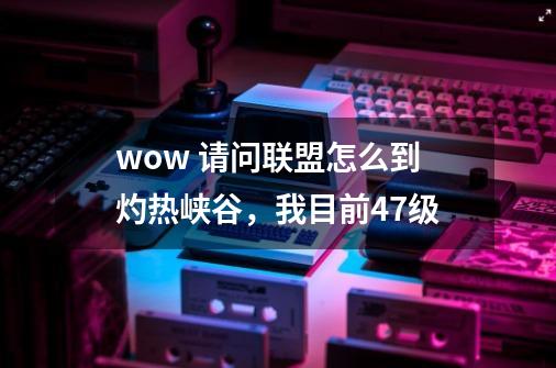 wow 请问联盟怎么到灼热峡谷,我目前47级-第1张-游戏信息-龙启网