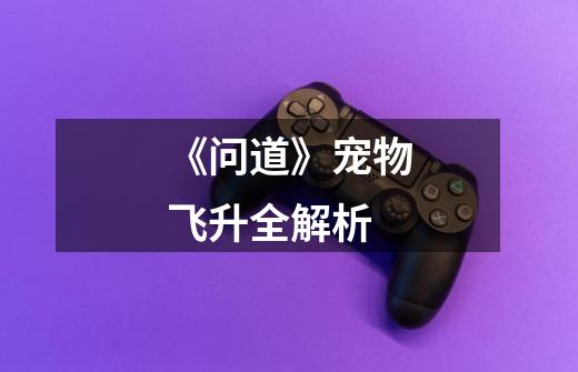 《问道》宠物飞升全解析-第1张-游戏信息-龙启网