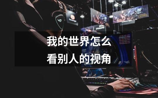 我的世界怎么看别人的视角-第1张-游戏信息-龙启网