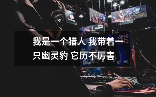 我是一个猎人 我带着一只幽灵豹 它历不厉害-第1张-游戏信息-龙启网