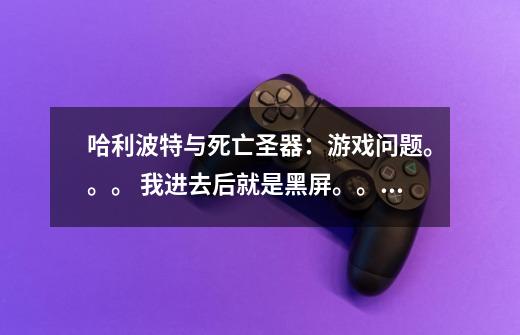 哈利波特与死亡圣器：游戏问题。。。 我进去后就是黑屏。。。 知道的人帮帮忙，应该怎么解决-第1张-游戏信息-龙启网