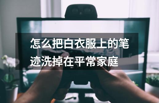 怎么把白衣服上的笔迹洗掉在平常家庭-第1张-游戏信息-龙启网